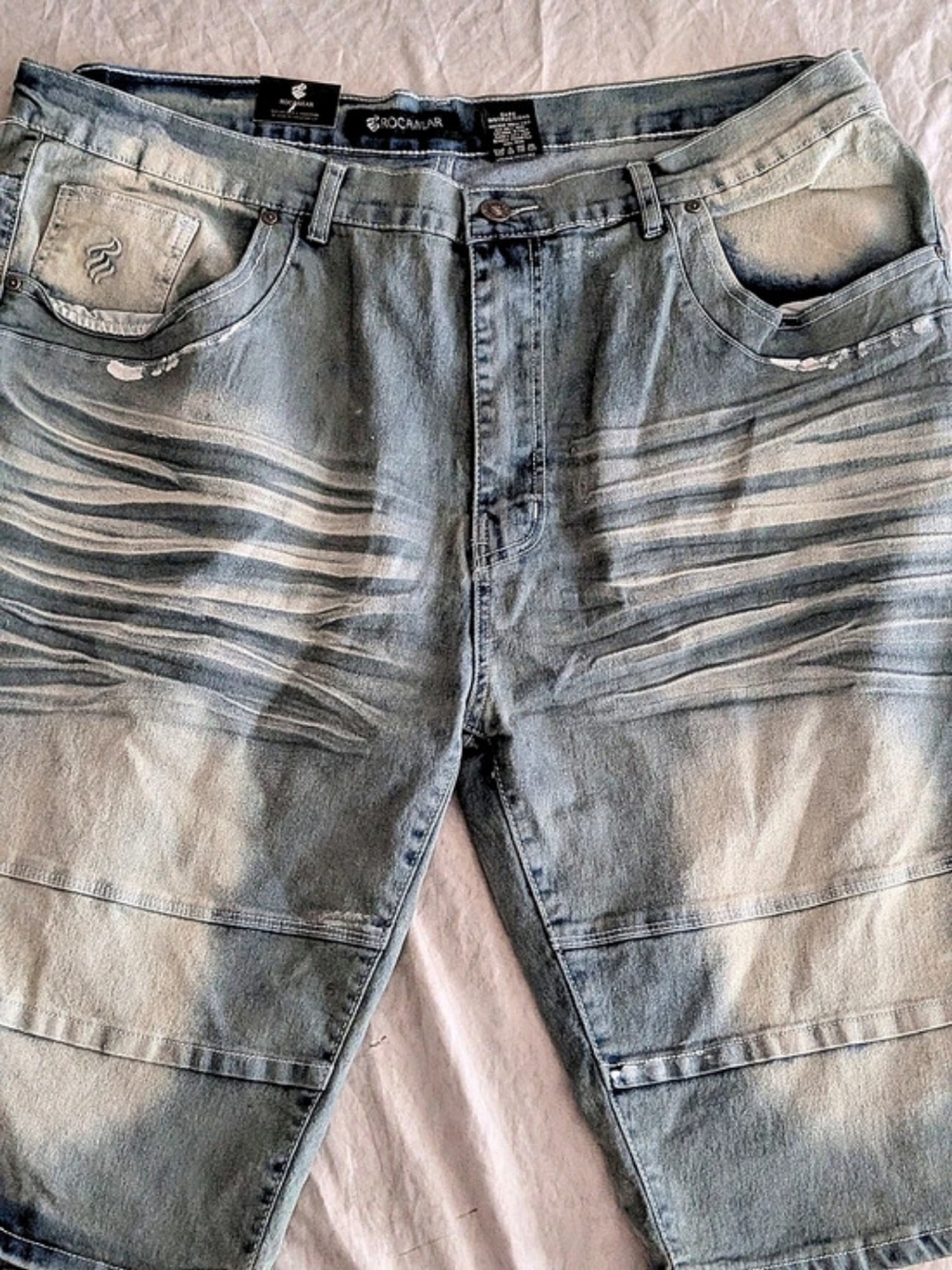 ROCAWEAR Y2K Men's Cargo Denim Shorts Waist 44